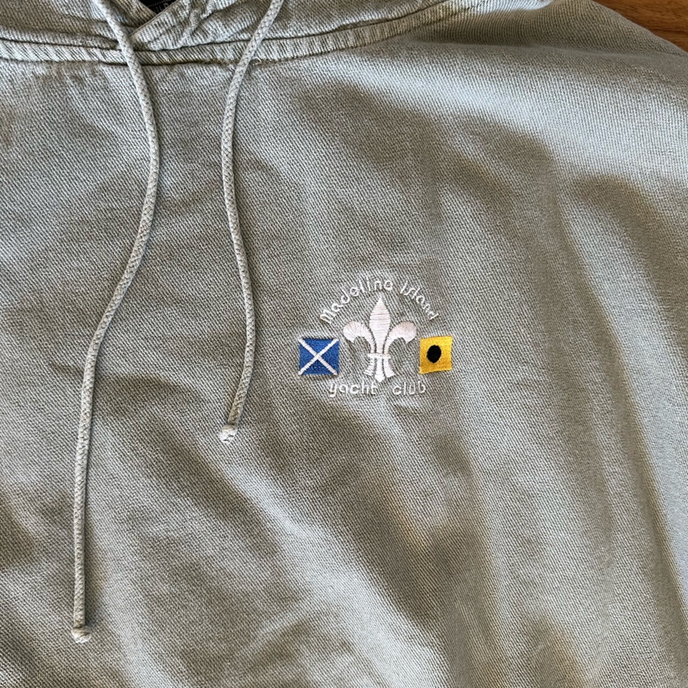 Madeline Island Yacht Club Green Hoodie size 3X - Picture 2 of 5